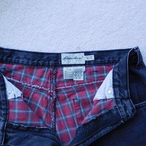 Men's Eddie Bauer black flannel lined jeans 36x34